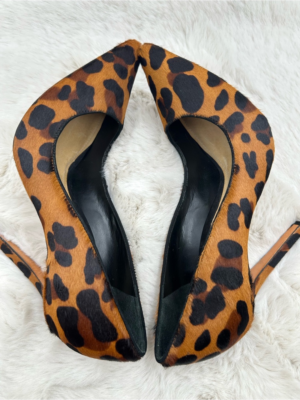 Schutz Lola‎ Leopard Pumps Size 8 NWT Pointed Toe Stiletto Heels - Picture 6 of 11